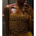Handmade Chain Beaded Bralette Top
