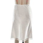 Patchwork Lace Print Polka Dot Women High Waist A-line Mini Skirt