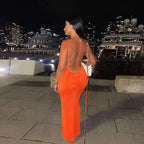 Backless Maxi Sundress With Spaghetti Straps