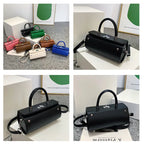 Elegant Womens Shoulder Crossbody With Pillow Accent Pu Leather Luxury Handbag
