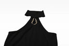 Halter Off Shoulder Crop Top For Women Backless Tank