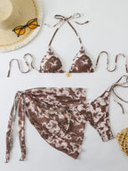 Triangle Bikini Set With Cover Up