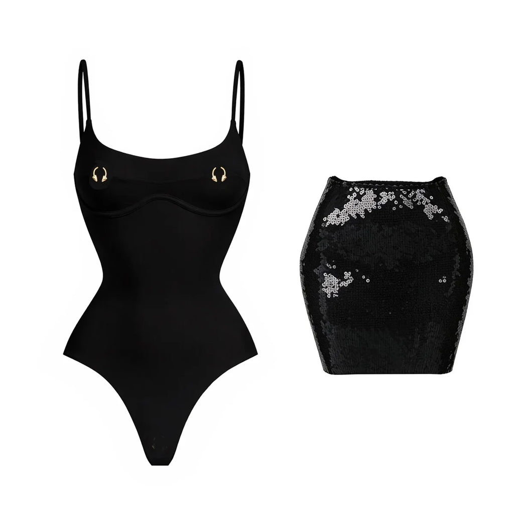 Two Piece Bikini Set Bandeau Top And High Cut Bottom For Women Monochrome Beachwear With Sleek Flattering Fit