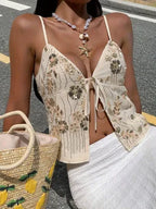 White Sequined Camisole Tank Top Slimming Sparkle Glam
