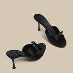 Butterfly Knot Open Toe High Heel Sandals