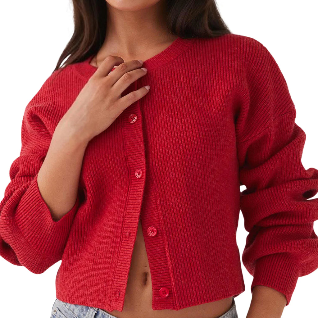 Cozy Loose Cardigan For Women With Open Stitch Knitwear