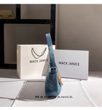 Denim Square Bag For Women Casual Chic Shoulder Messenger Purse With Modern Flair