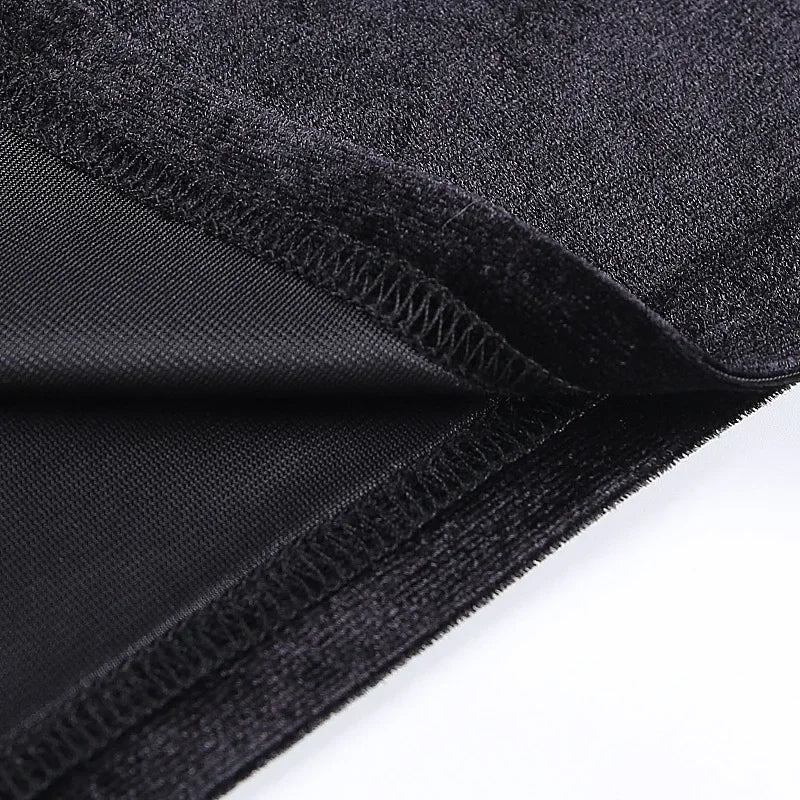 Punk High Waist Skirt With Bow Side Split Knee Length