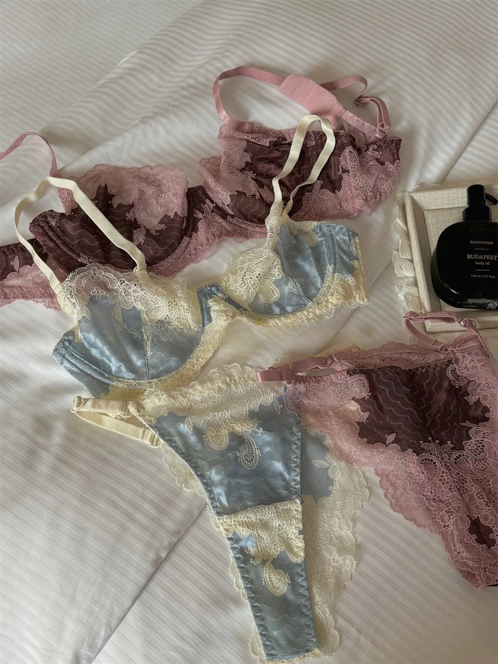 Lace Lift Push Up Bra Set With Gentle Support