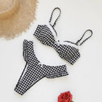 Patchwork Push Up Bikini Set Three Piece Beachwear