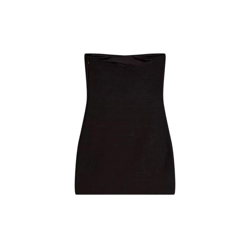 Knit Strapless Backless Mini Dress