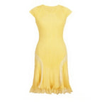 Lace Collar Splice Dress Slimming Fish Tail Gown