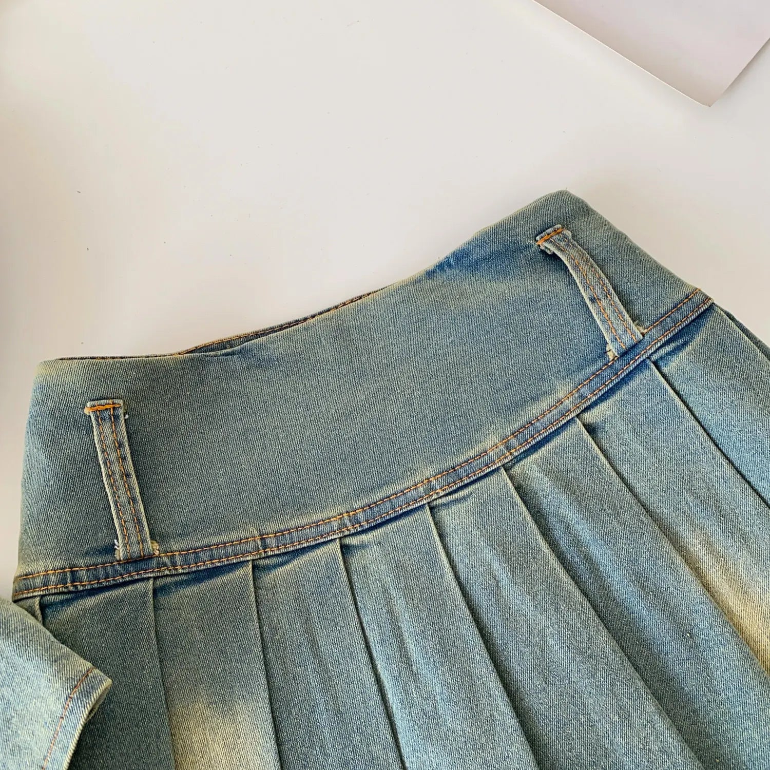 Denim Set With Sleeveless Cami Top And Mini Skirt Slim Fit Zipper