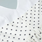 Dot Print Halter Top Set With Wide Leg Pants