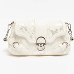 Whimsical Fairycore White Shoulder Bag With Butterfly Print Dreamy Harajuku Style Purse