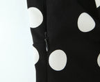 Women Fashion Sleeveless Backless Sexy Black Polka Dot Bow Neck Halter Top