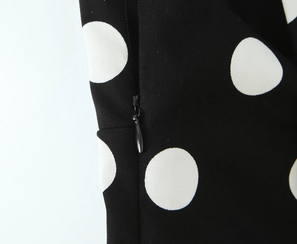 Women Fashion Sleeveless Backless Sexy Black Polka Dot Bow Neck Halter Top