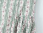 Spaghetti Strap Striped Floral Midi Dress For Women Elegant A Line
