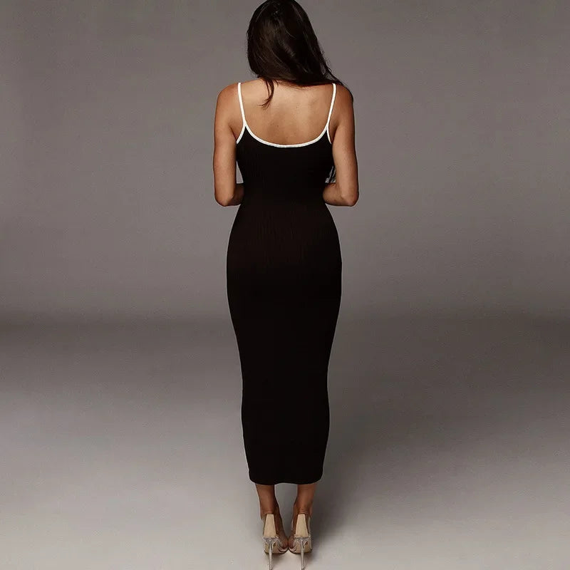 Backless Bodycon Maxi Dress