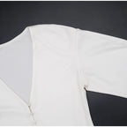 Sleek Blazer Capri Set For Women V Neck Jacket With Matching Pants