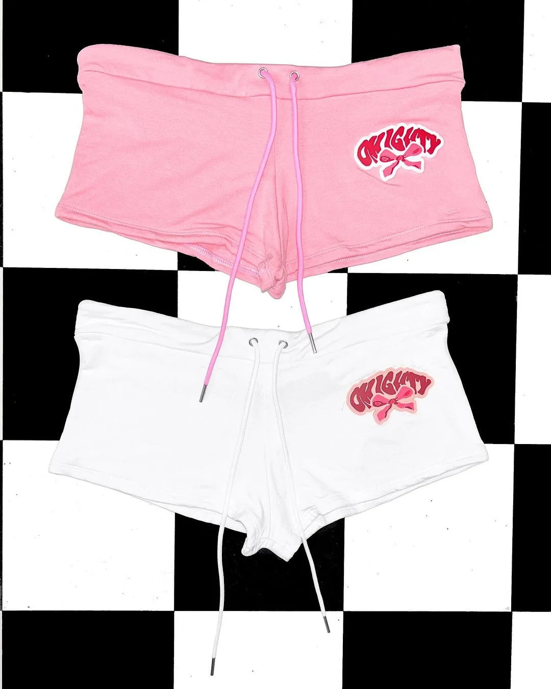 Graphic Letter Print Crop Top With Shorts Grunge Streetwear Vibe