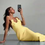 Women Knit Spaghetti Strap Sleeveless
