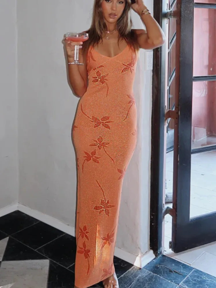 Boho Crochet Beach Slip Dress With Hollow Out Detailing Halter Neck