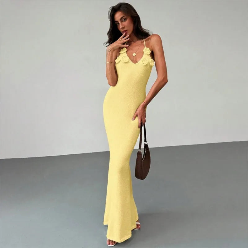 Women Knit Spaghetti Strap Sleeveless