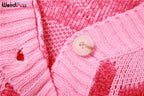 V Neck Cardigan With Button Front Cozy Knit Jumper