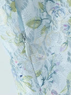 Sweet Floral Print Lace Patchwork Mini Sexy Slim Backless Strap Short Dress