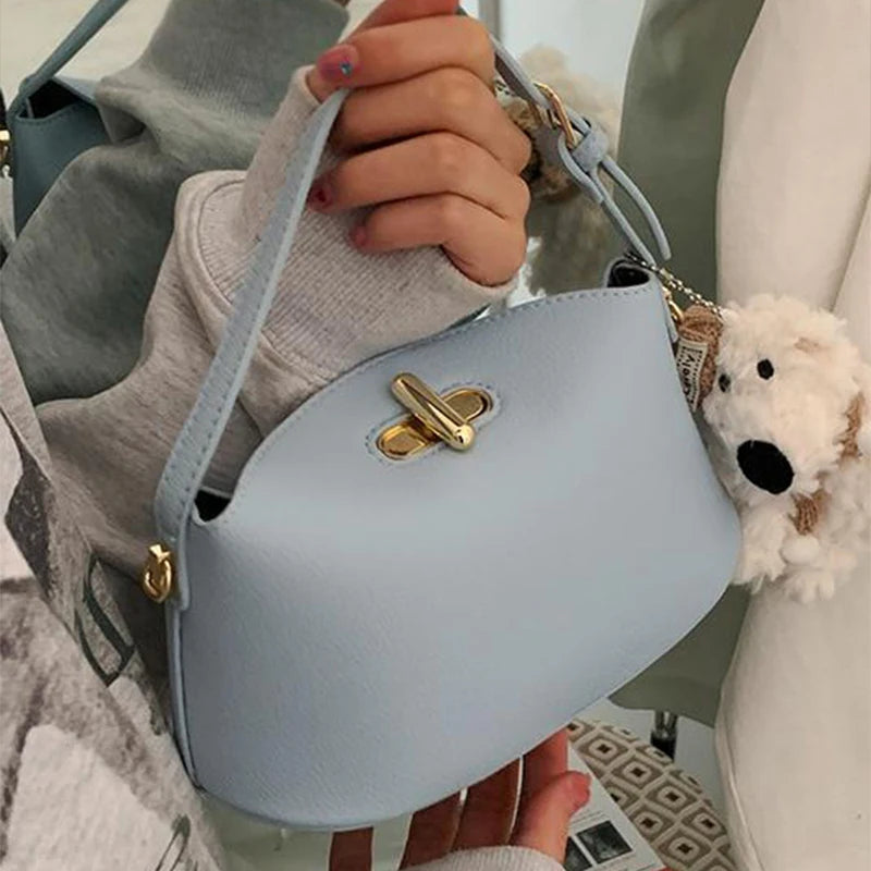 Soft Leather Bucket With Gold Button Tassel Luxe Everyday Shoulder Satchel For Women