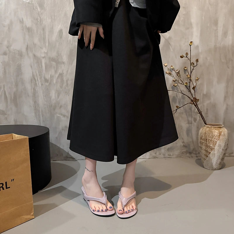 Elevated Water Resistant Flip Flops For Women Soft Sole Casual Slippers