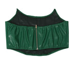 Corset Cutout Cargo Jumpsuit Two Piece Set Sleeveless PU Leather