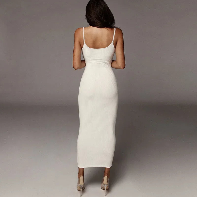 Backless Bodycon Maxi Dress