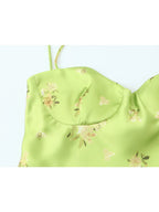 Floral Print Summer Sling Dress With Spaghetti Straps