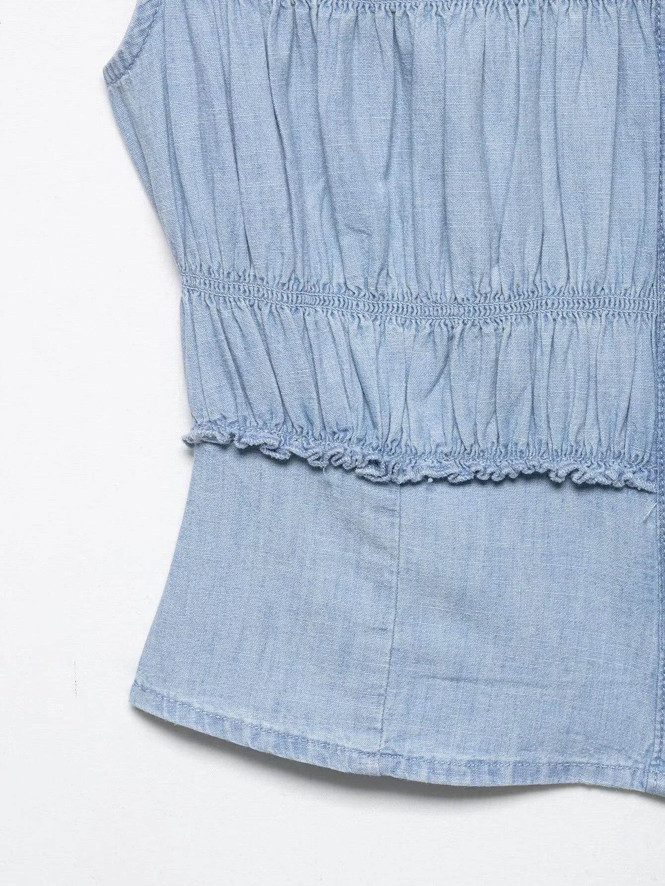 Sweet Retro-style Doll Neck Bubble Sleeve Women's Pleated Top