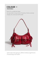 Urban Minimalist Women's Shoulder Bag in PU Leather With Zipper