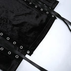 Velvet Gothic Gown With High Split Hem And Straps