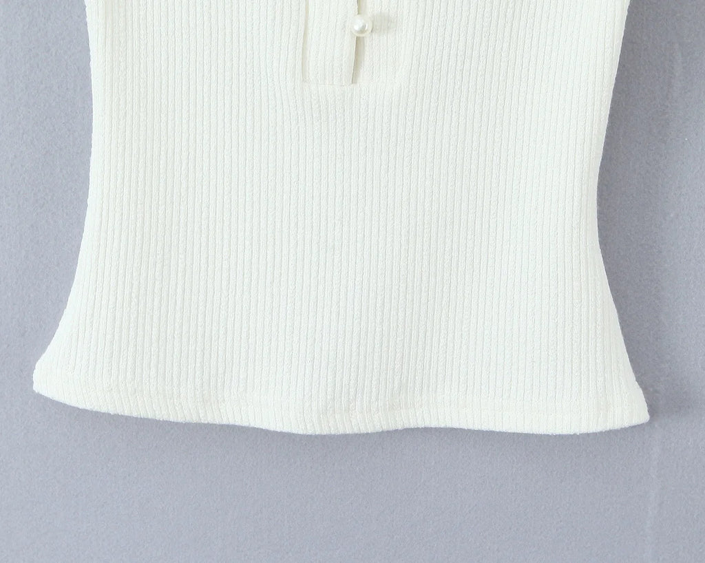O Neck Slim White Cotton Tee For Women Short Sleeve