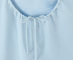 Women Sweet Lace Neckline Backless Short Dress