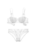 French Lace Half Cup Push Up Bra Ultra Thin Comfort With Minimalist Edge For Women