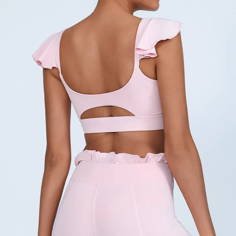 Yoga Gym Wear Woman Women's Chest-Wrapped Nude Feel Quick-Drying Beauty Back High Waist Vest Sports Workout