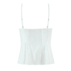 Lace Strap Boho Camisole Top Sheer Cotton Rayon Sleeveless