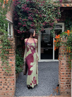 Off Shoulder Mesh Maxi Dress With Long Sleeves Backless Evening Gown