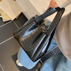 Women Stone Pattern Handbag Chic Shoulder Style Casual Messenger Versatile Bucket Wallet Included