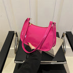Retro Solid PU Leather Shoulder Bag For Women Chic Casual Hobo