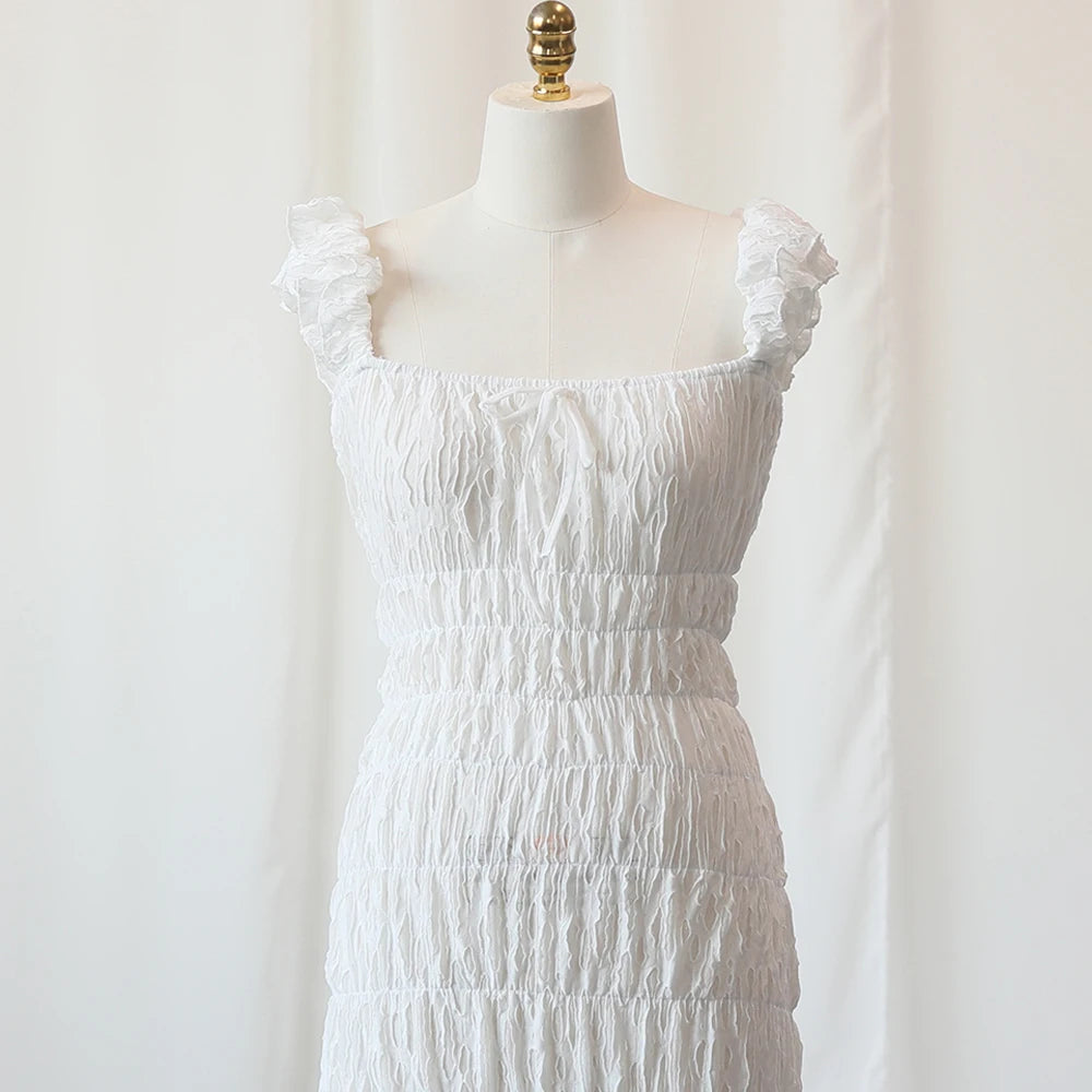 Elegant Maternity Pleated Maxi Gown With Flattering