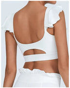 Yoga Gym Wear Woman Women's Chest-Wrapped Nude Feel Quick-Drying Beauty Back High Waist Vest Sports Workout