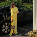 Backless Party Maxi Dress With O Neck Slim Pleated Ribbon Detail