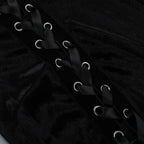 Velvet Gothic Gown With High Split Hem And Straps